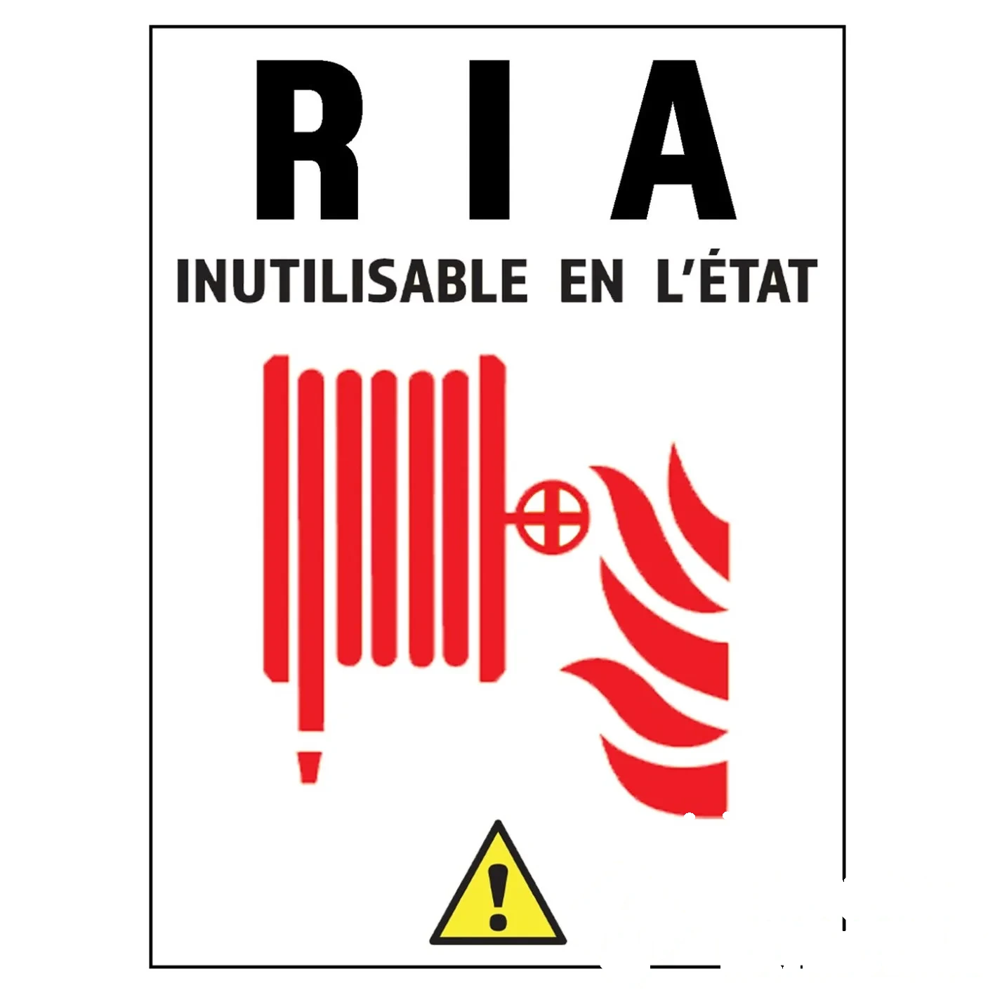Lot de 10 adhésifs "RIA INUTILISABLE" 12 × 9 cm