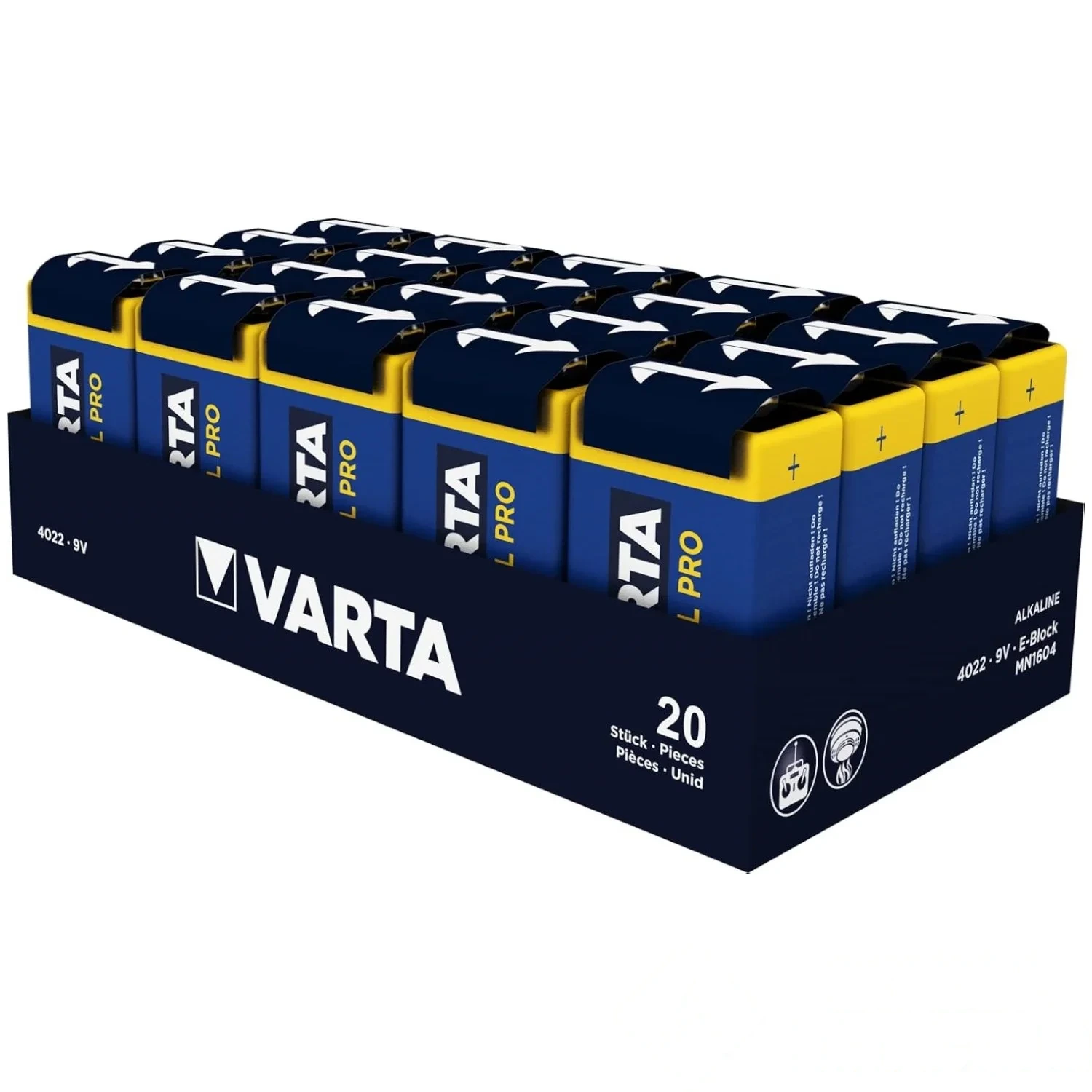 VARTA 6LR61 - 9 V Industrial - boîte de 20