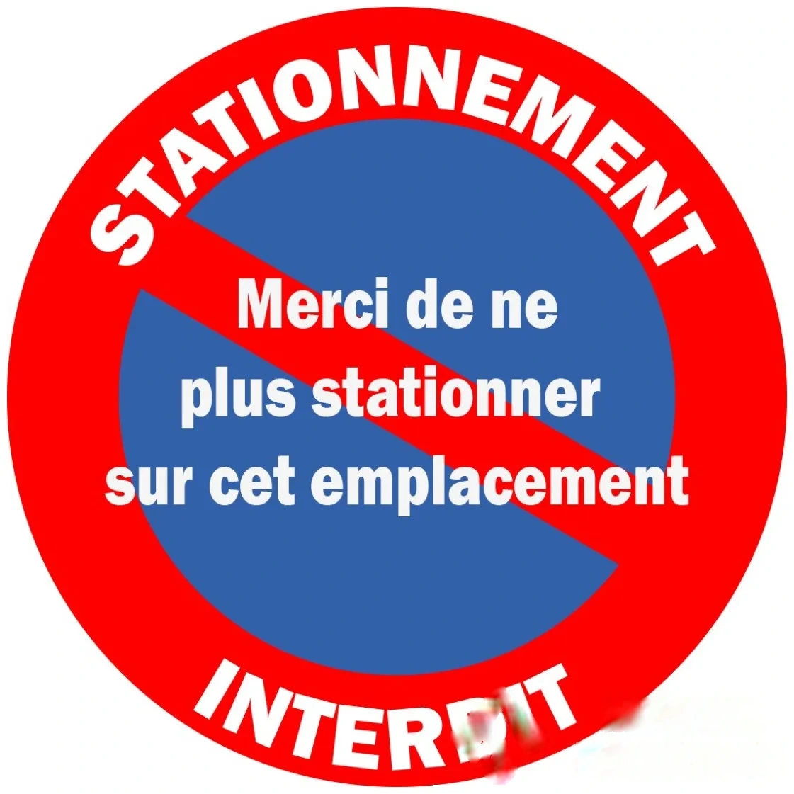 10 autocollants "indécollables" dissuasifs de stationnement - 10 × 10 cm