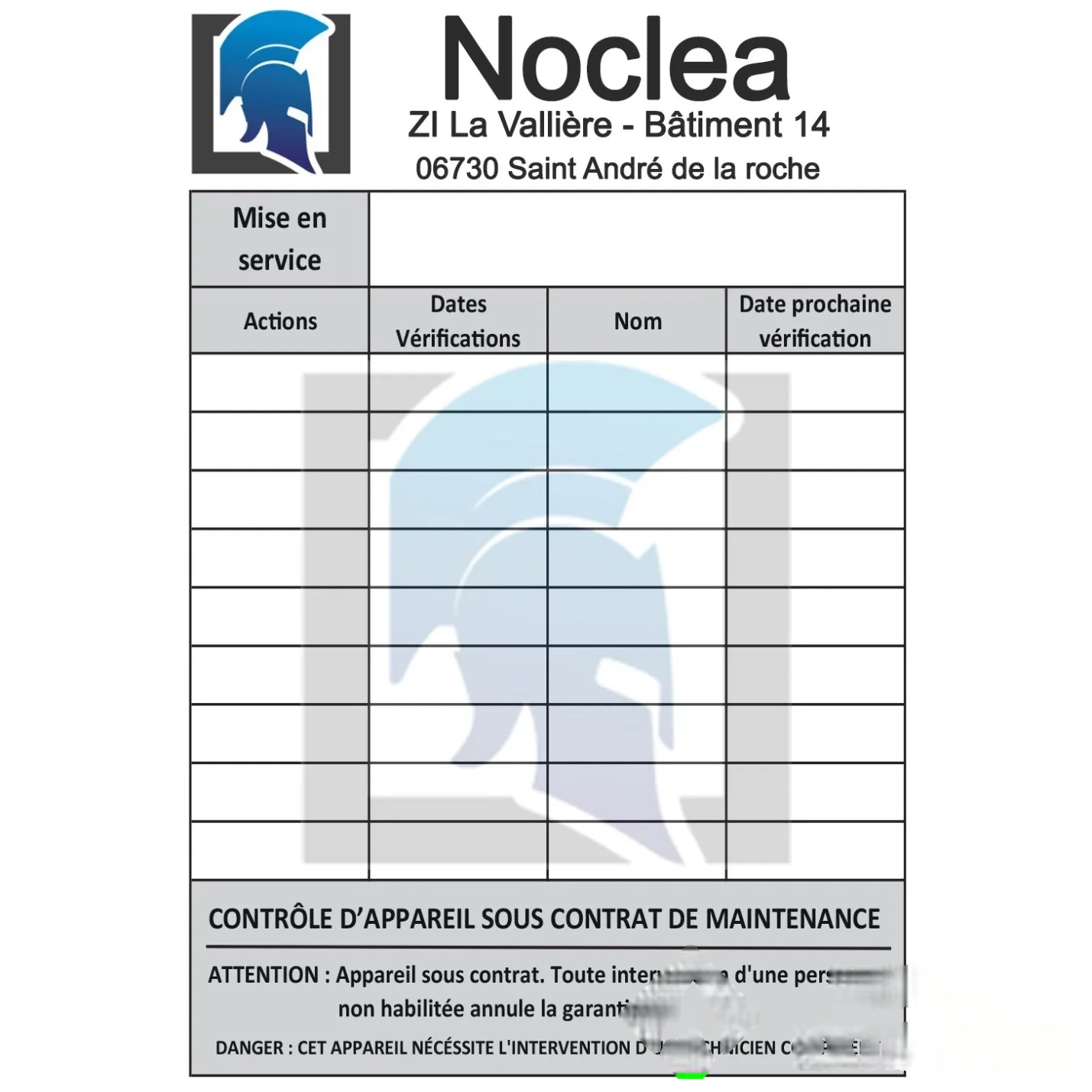 1000 Étiquettes de maintenance appareillage personnalisées 90 × 120 mm