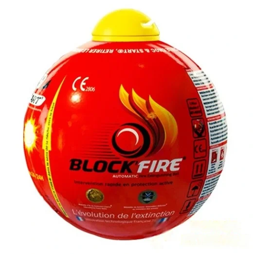 Boule extinctrice Block Fire - Système "Choc and Start"