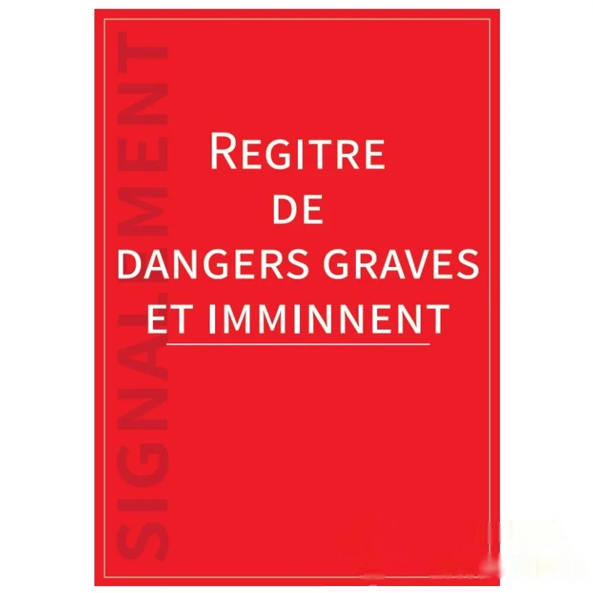 Registre "Danger grave et imminent" Format A4