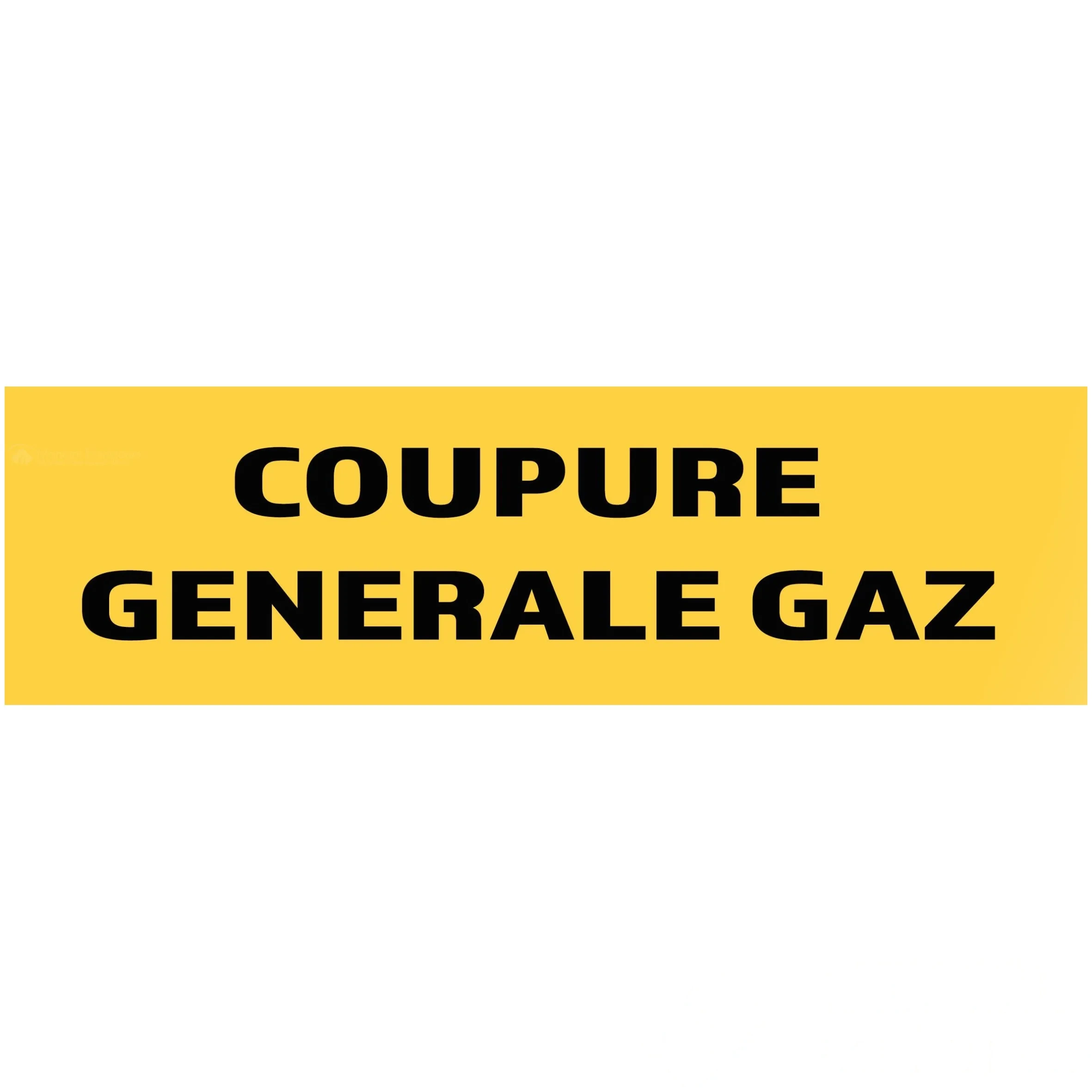 50 Panneaux "Coupure générale gaz" 200 mm × 60 mm