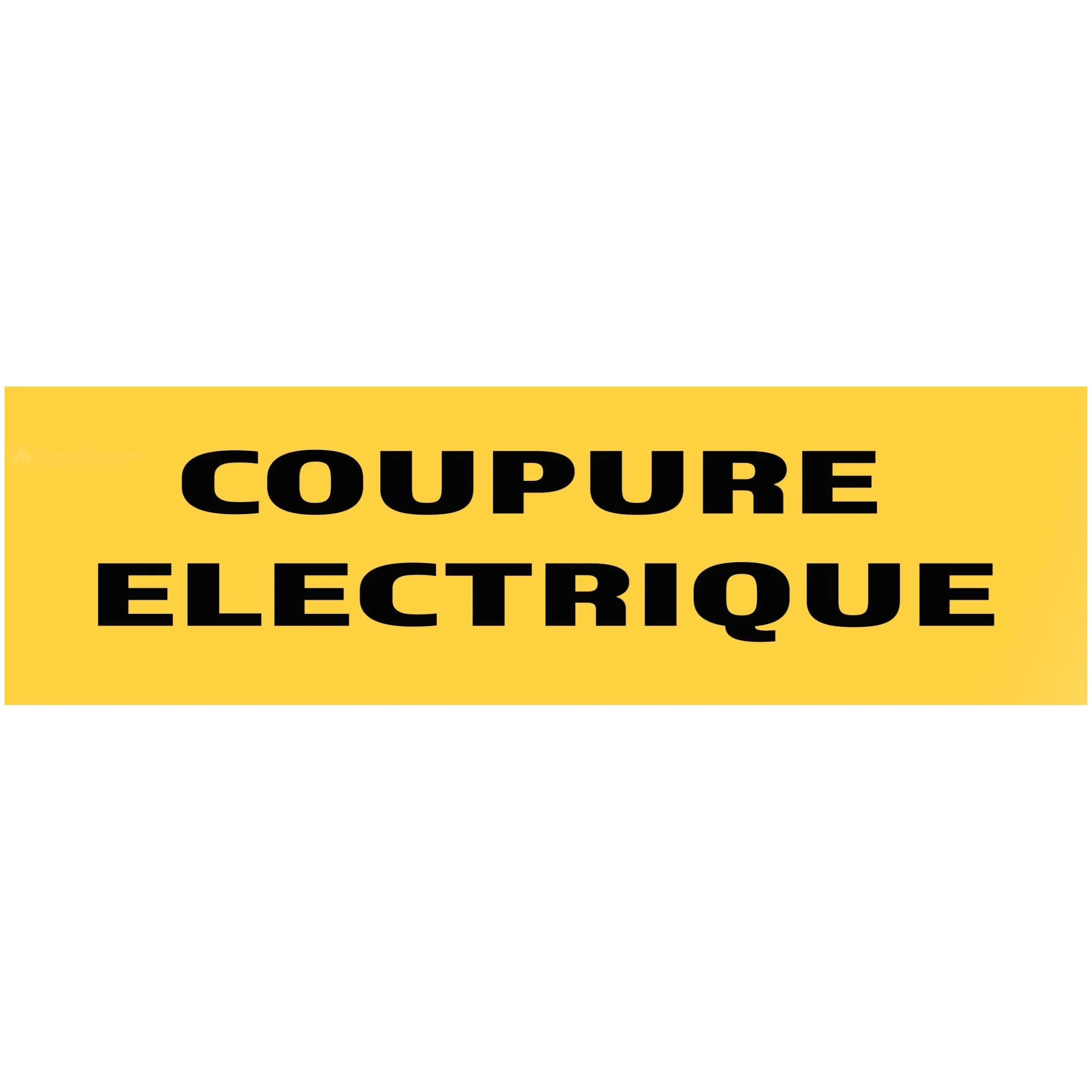 50 Panneaux "Coupure électrique" 200 mm × 60 mm