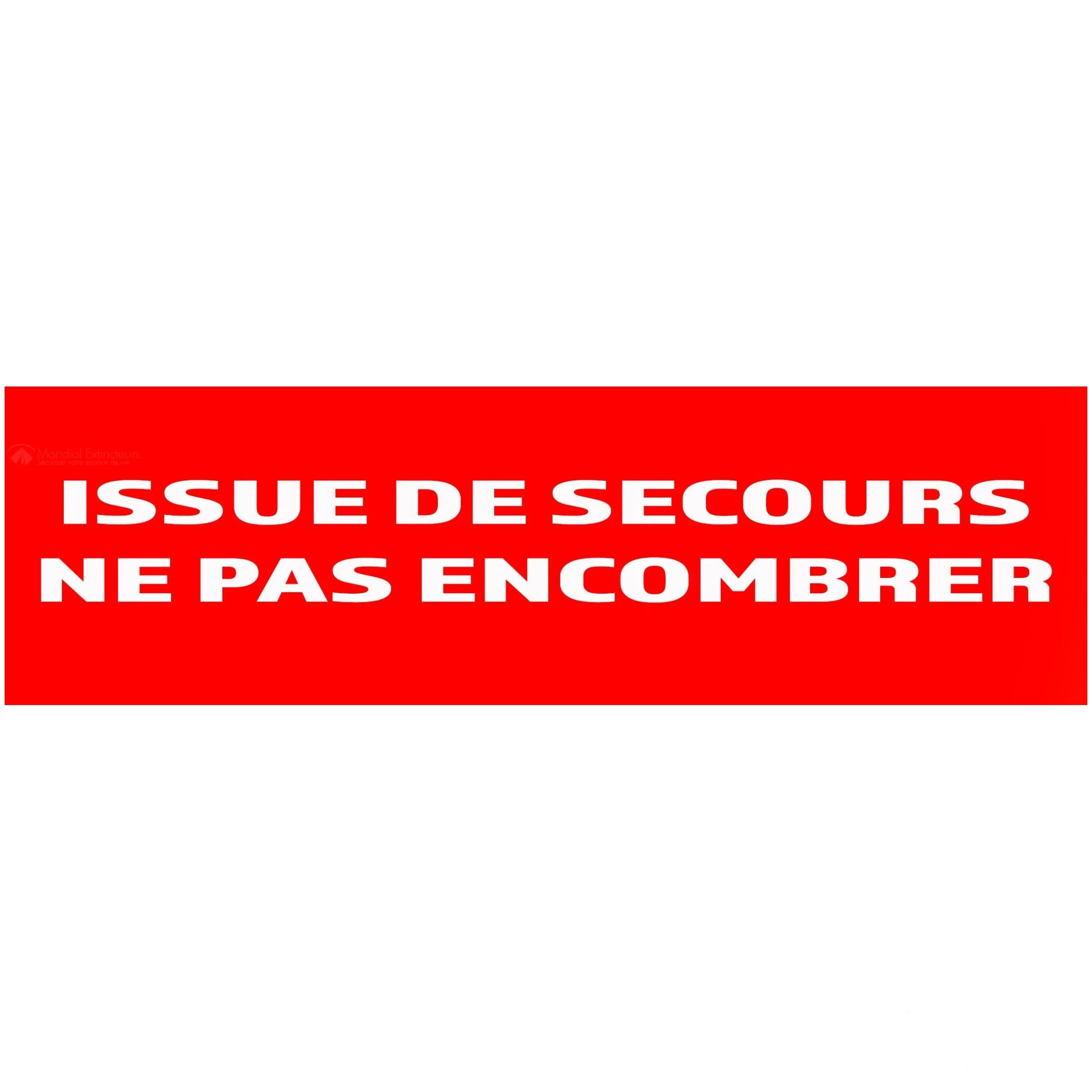 50 Panneaux "Issue de secours ne pas encombrer" 200 mm × 60 mm