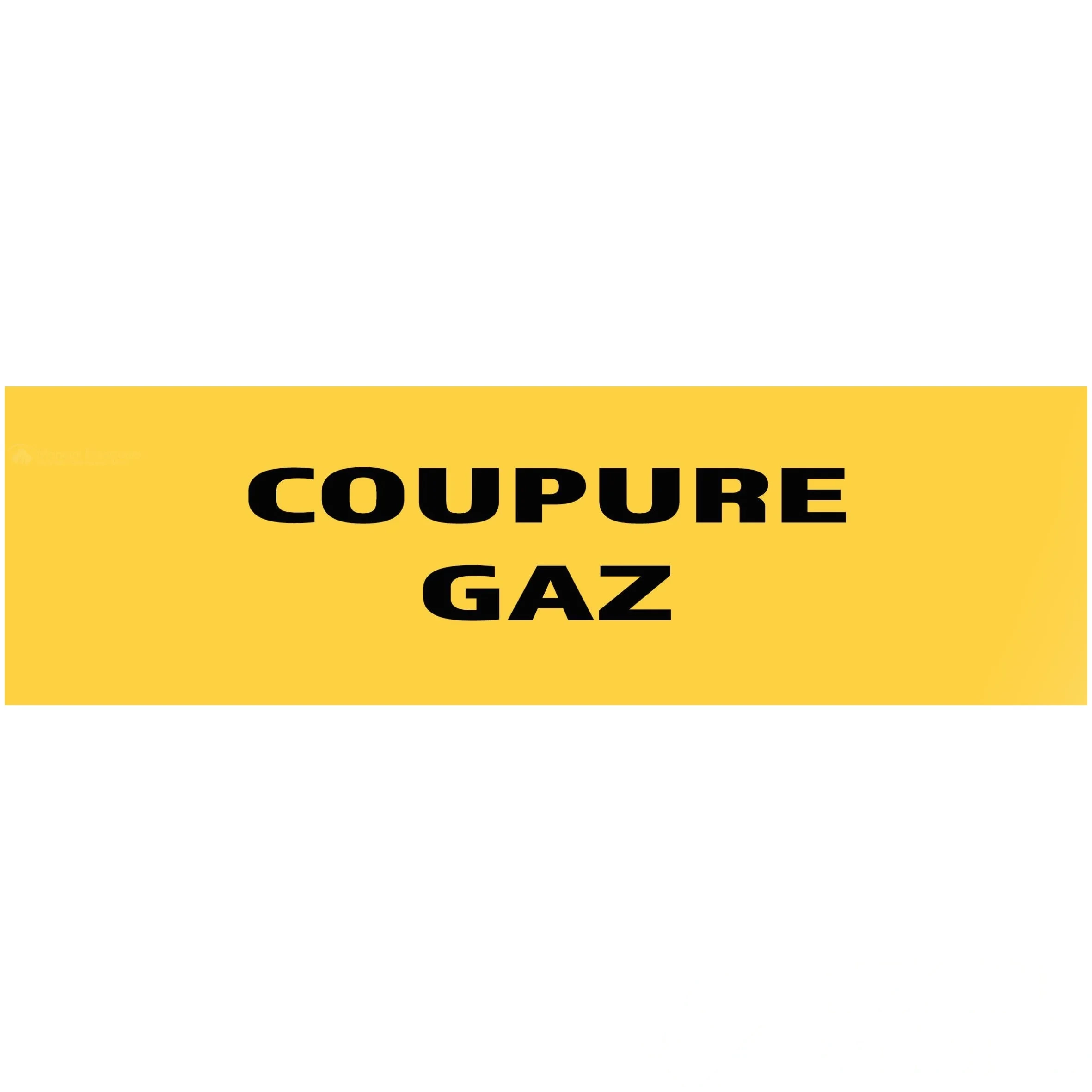 50 Panneaux "Coupure gaz" 200 mm × 60 mm
