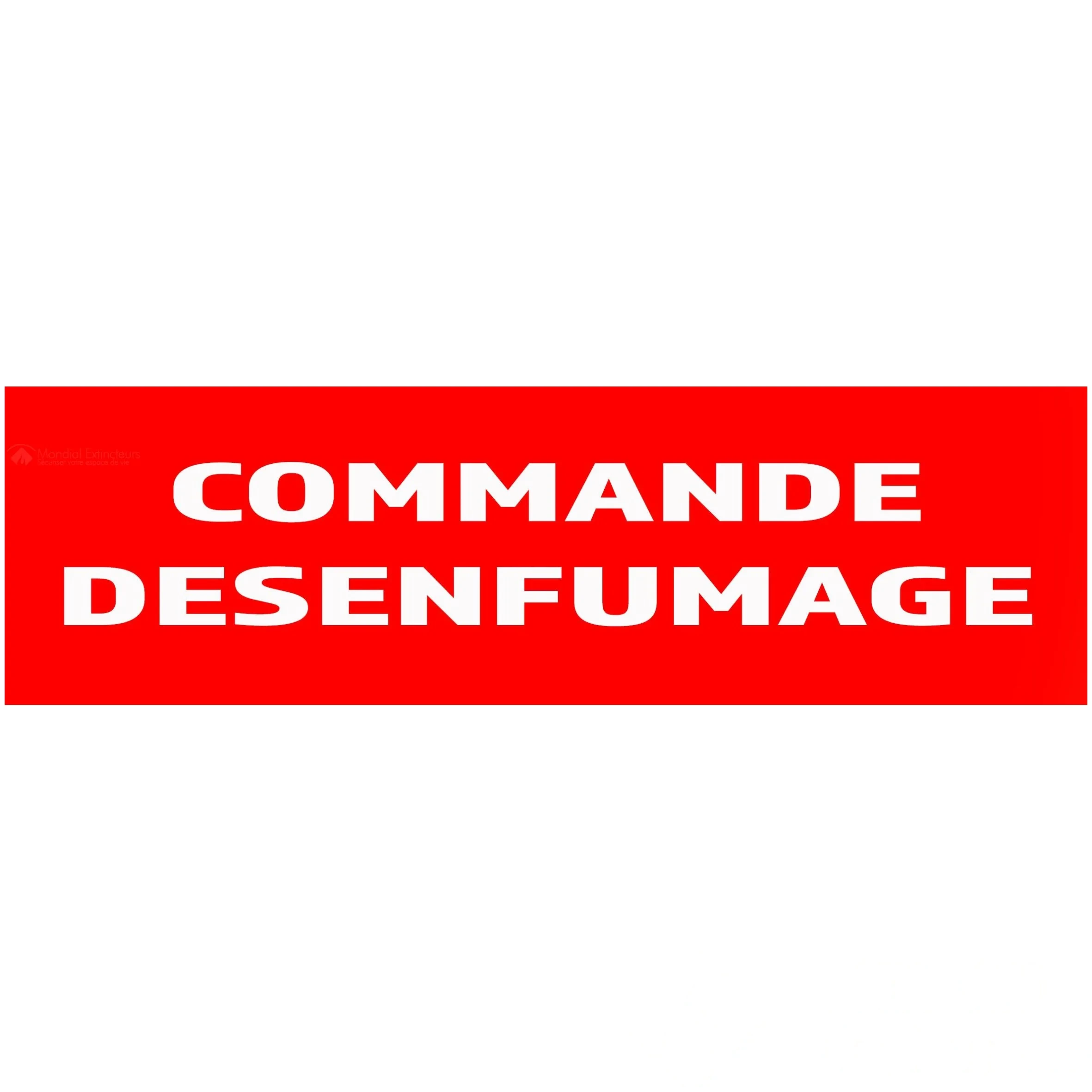 50 Panneau "Commande désenfumage" 200 mm × 60 mm