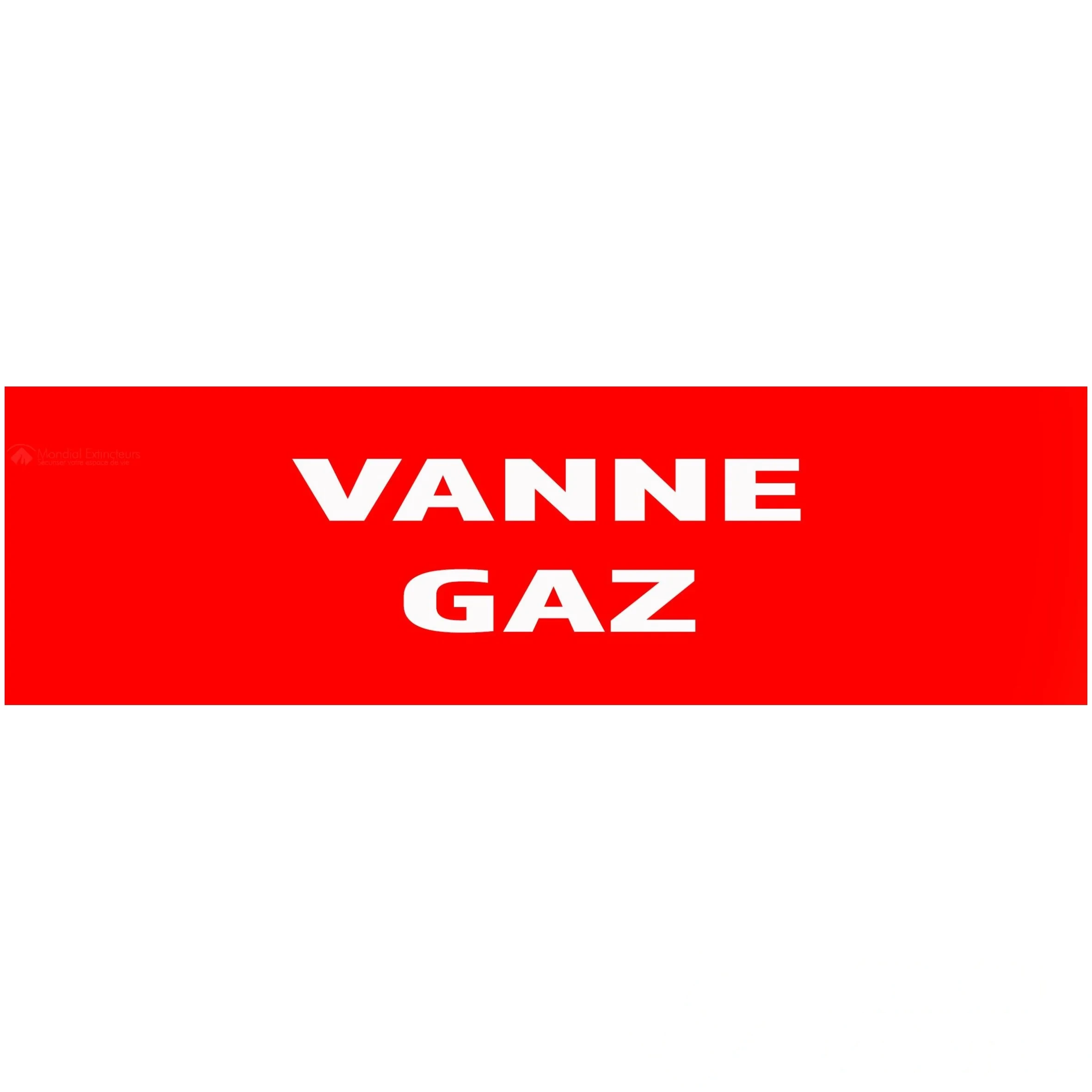 Panneau "Vanne gaz" 200 mm × 60 mm