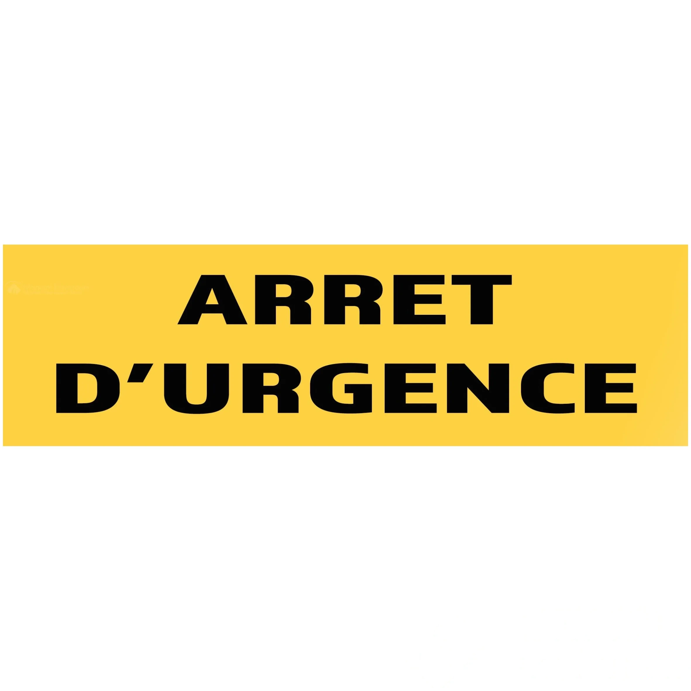 Panneau "arrêt d'urgence" 200 mm × 60 mm