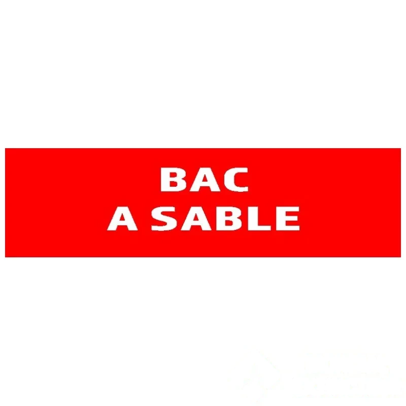 50 Panneaux "Bac à sable" 200 mm × 60 mm