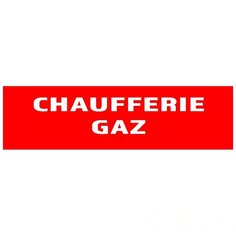 50 Panneaux "Chaufferie gaz" 200 mm × 60 mm
