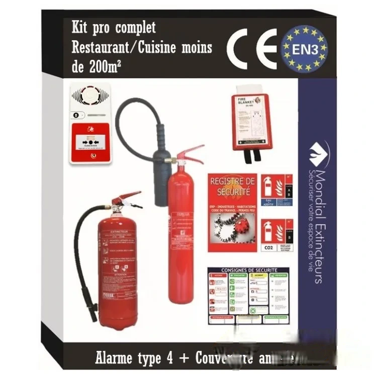 16 - Kit sécurité restaurant - 200 M² avec alarme Type 4