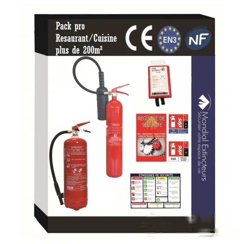 10 - Kit sécurité Restaurant ou cuisine professionnelle +200 M²