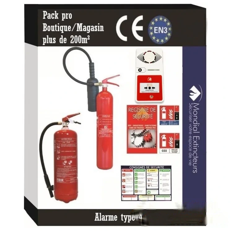 21 - 9 - Kit sécurité pour magasin supérieur à 200 M² avec alarme T4