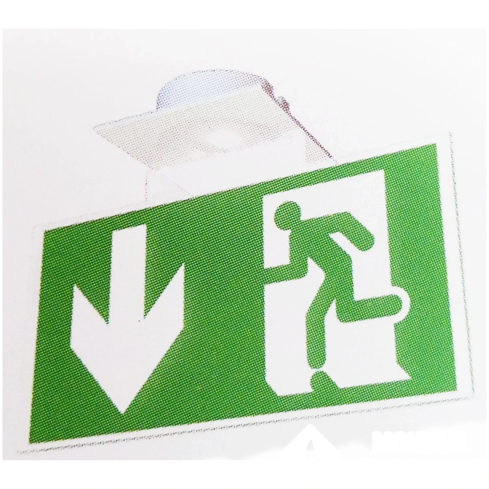 Porte sérigraphie "Spazio" Carré flèche bas - double face