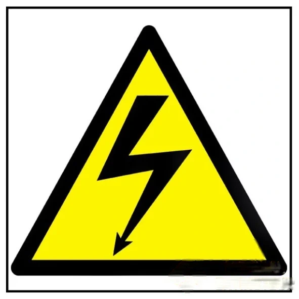 100 Adhésifs DANGER ÉLECTRICITÉ triangle dimension 5 × 5 cm