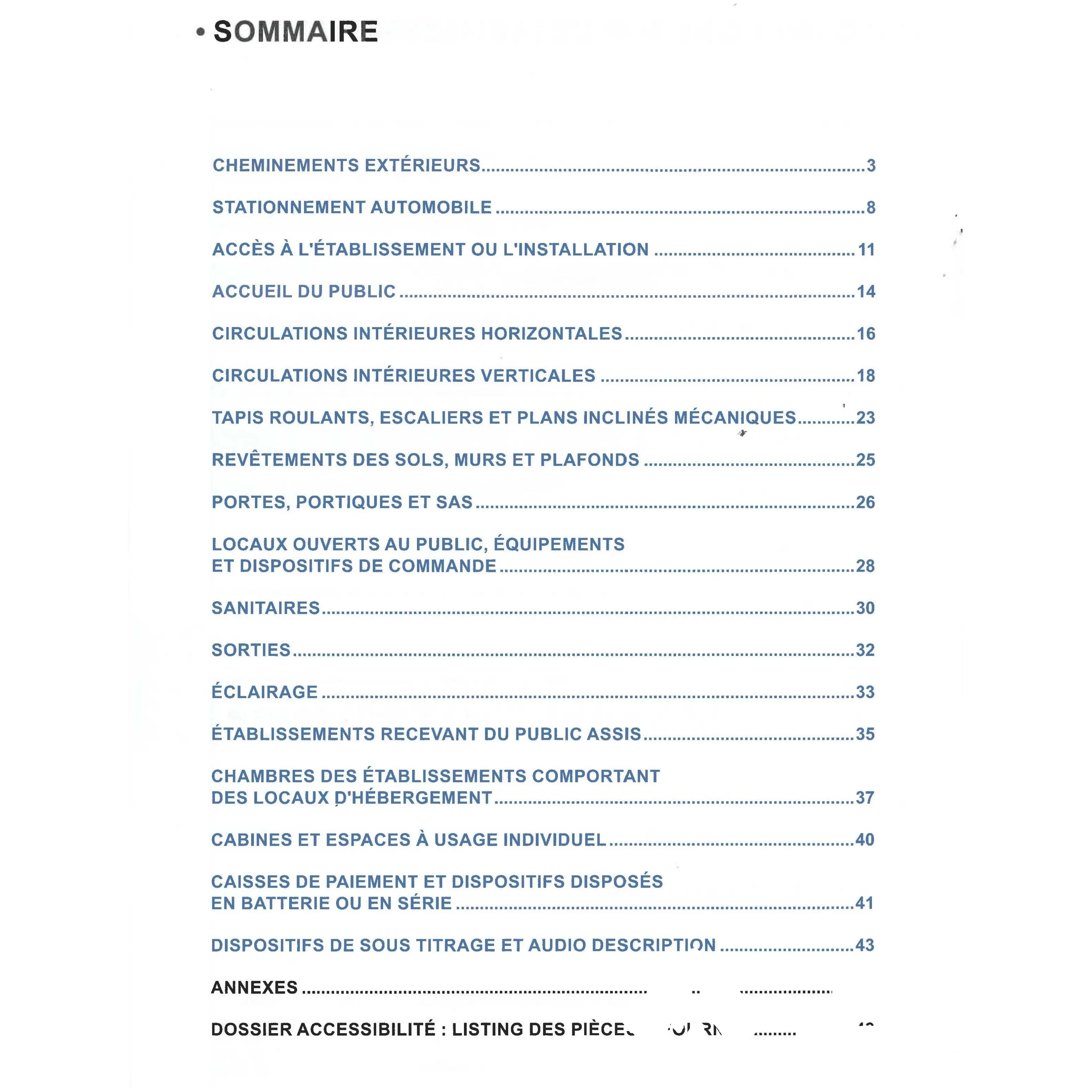 Registre d'accessibilité - A4