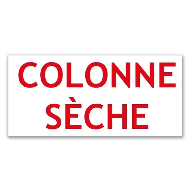 "colonne sèche" en PVC rigide 200 × 80 mm fond blanc