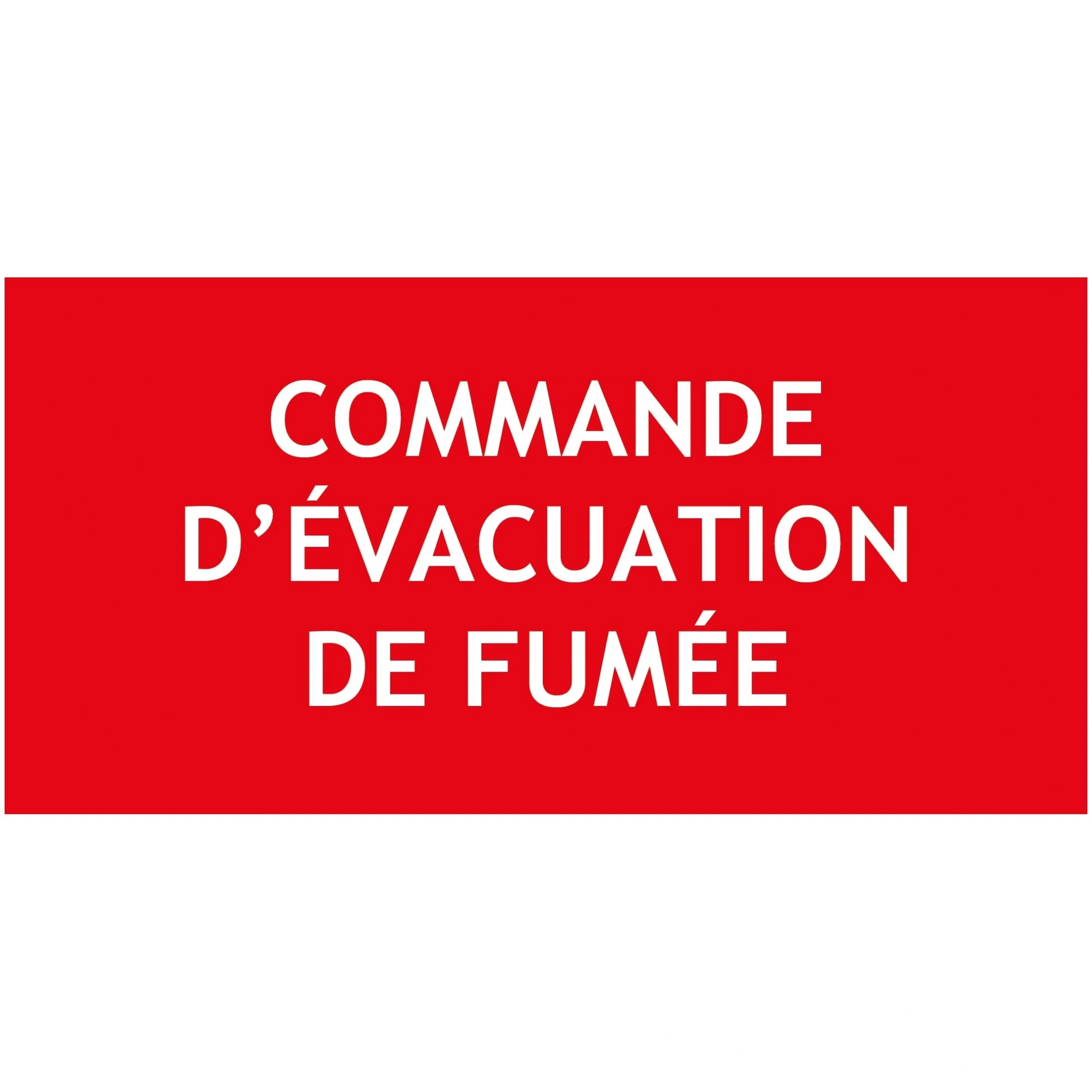 "commande évacuation de fumee" - PVC 200 × 100 mm