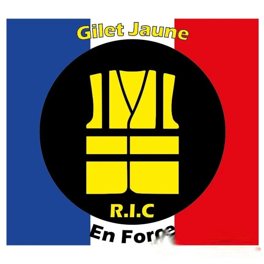 Adhésif "Gilet Jaune" 10 × 8,5 cm