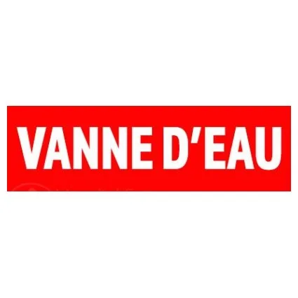 Adhésif "VANNE D'EAU" dimension 150 × 50 mm