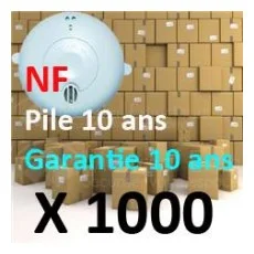 1000 détecteurs Norme Française pile et détecteur garantie 10 ans